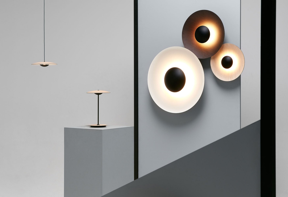 Marset :: Kinkiet / lampa ścienna Ginger śr. 32 cm dębowa