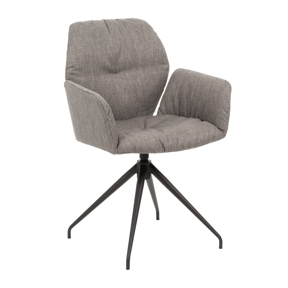 Mobitec :: Mood 99 swivel chair upholstered with armrests, gray, width 60 cm