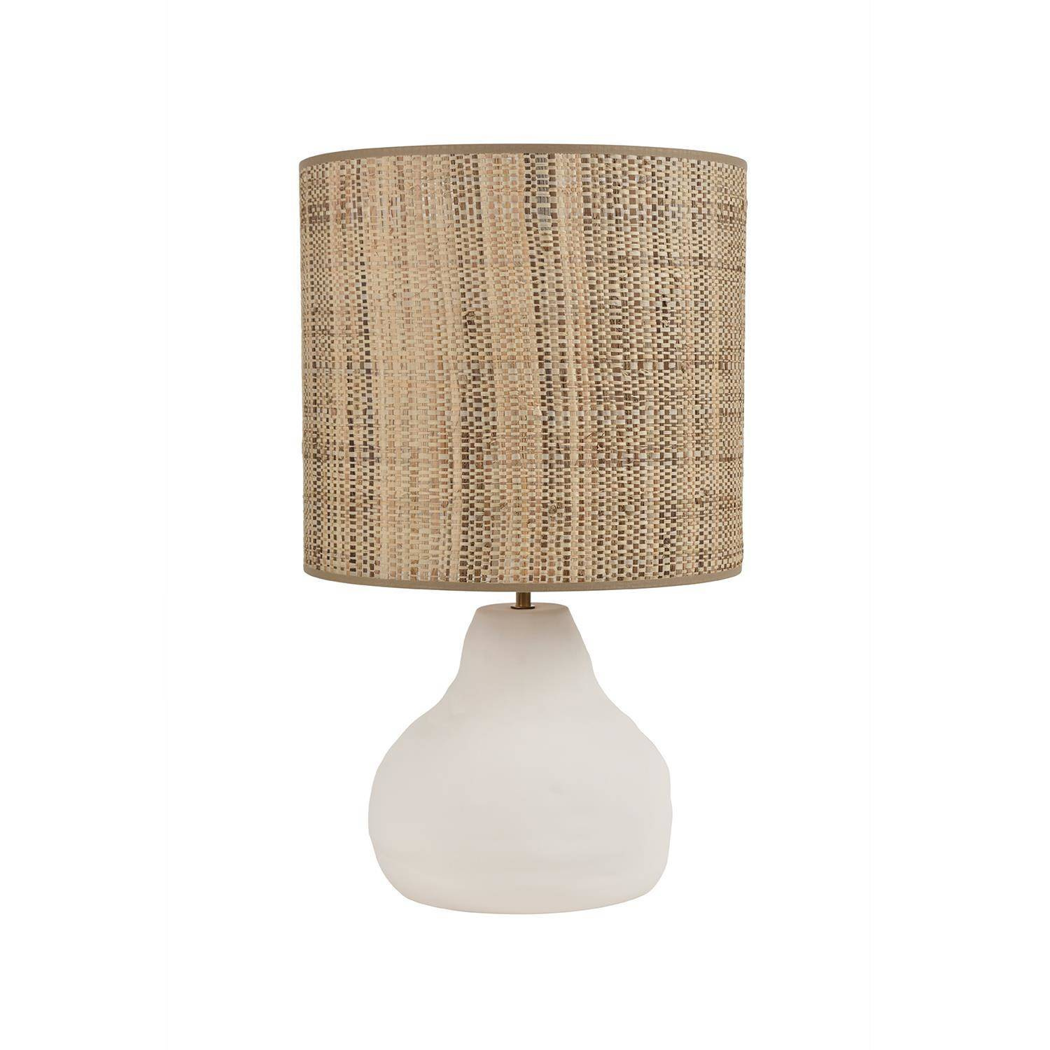 Market Set :: Table lamp Portinatx white-brown H: 58 cm