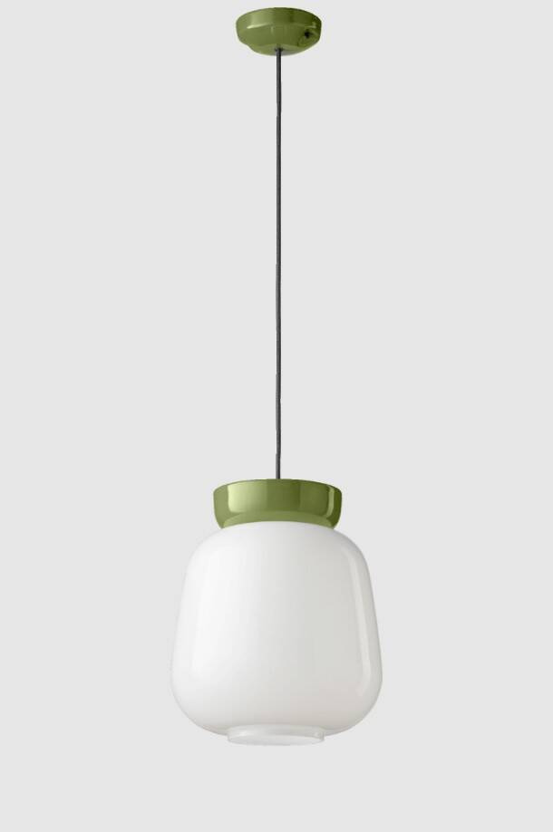 Ferroluce :: Corcovado hanging lamp diameter 29 green