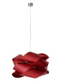 Lzf :: Hängelampe aus Holz Link große Breite 69 cm rot