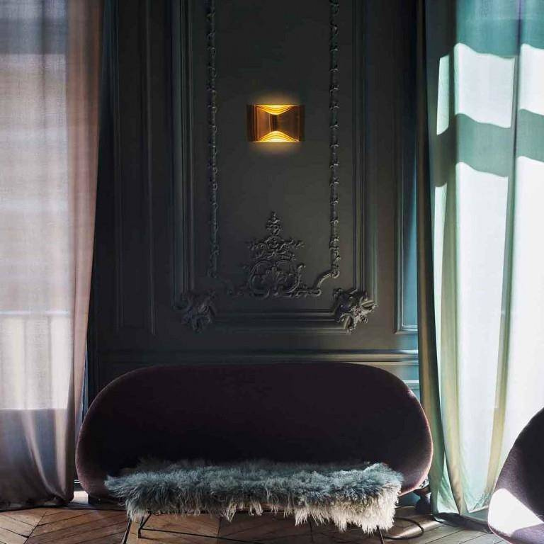 DCW:: Respiro gold wall lamp / sconce, width 23 cm, size M