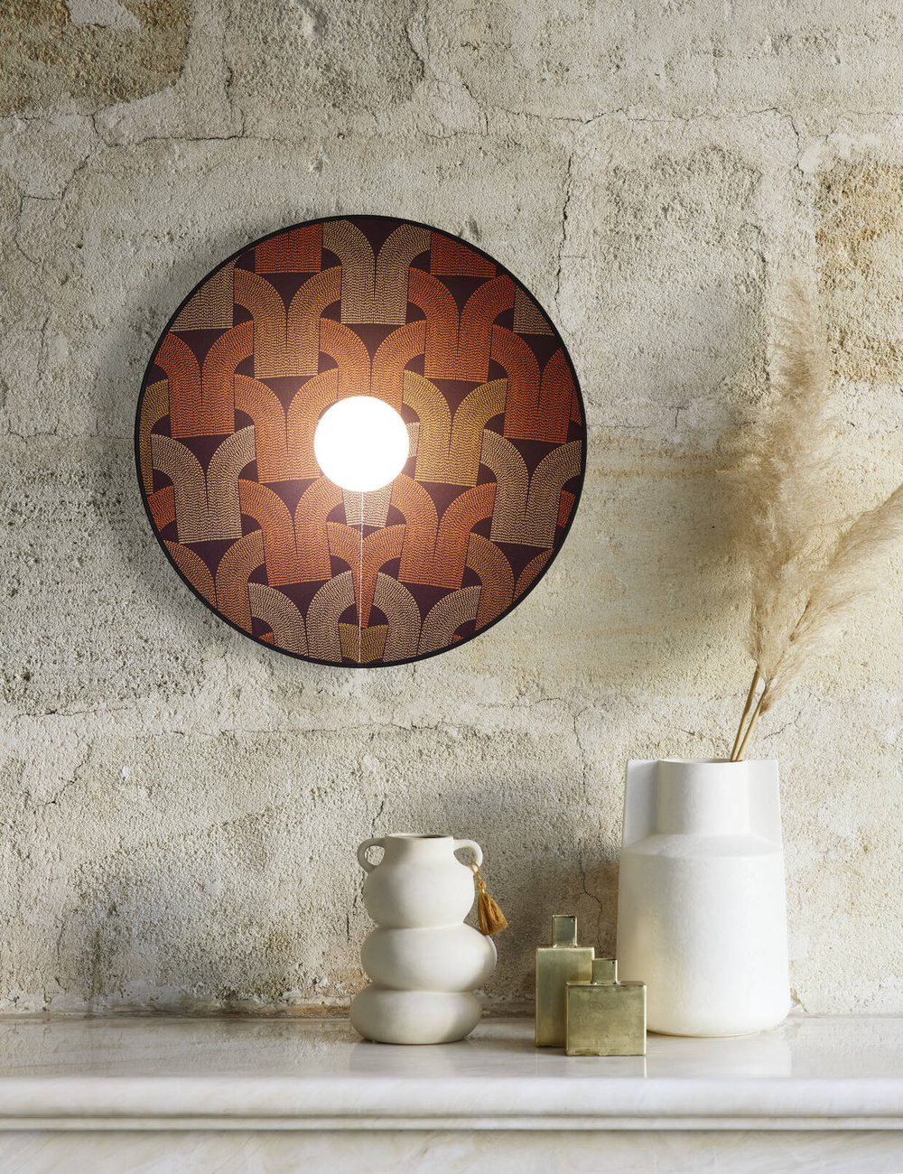 Marktset :: Gatsby D50 Wandleuchte/Wandleuchte, Durchmesser 50 cm, Ziegel