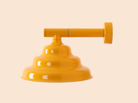 Artera :: Lampa ścienna / kinkiet Fala Szpunar szer. 23 cm żółta