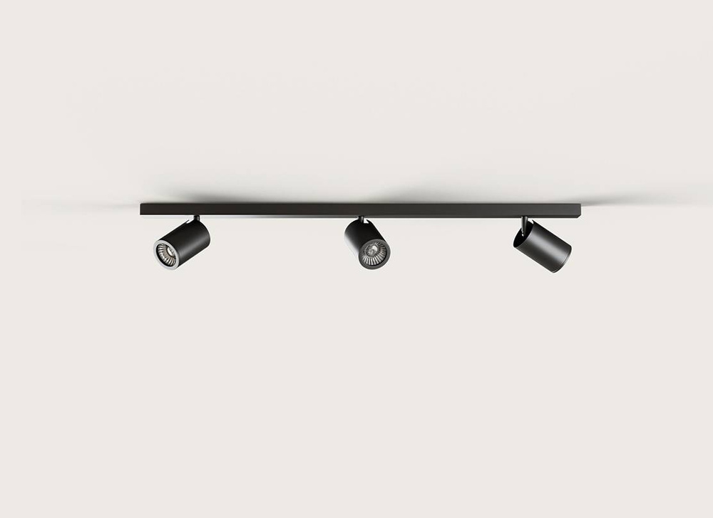 Aromas :: Noon ceiling lamp, 3 spotlights, width 80 cm, black
