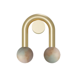 Robin :: Rigoberta Direct Super Curved gold alabaster wall lamp, width 26 cm