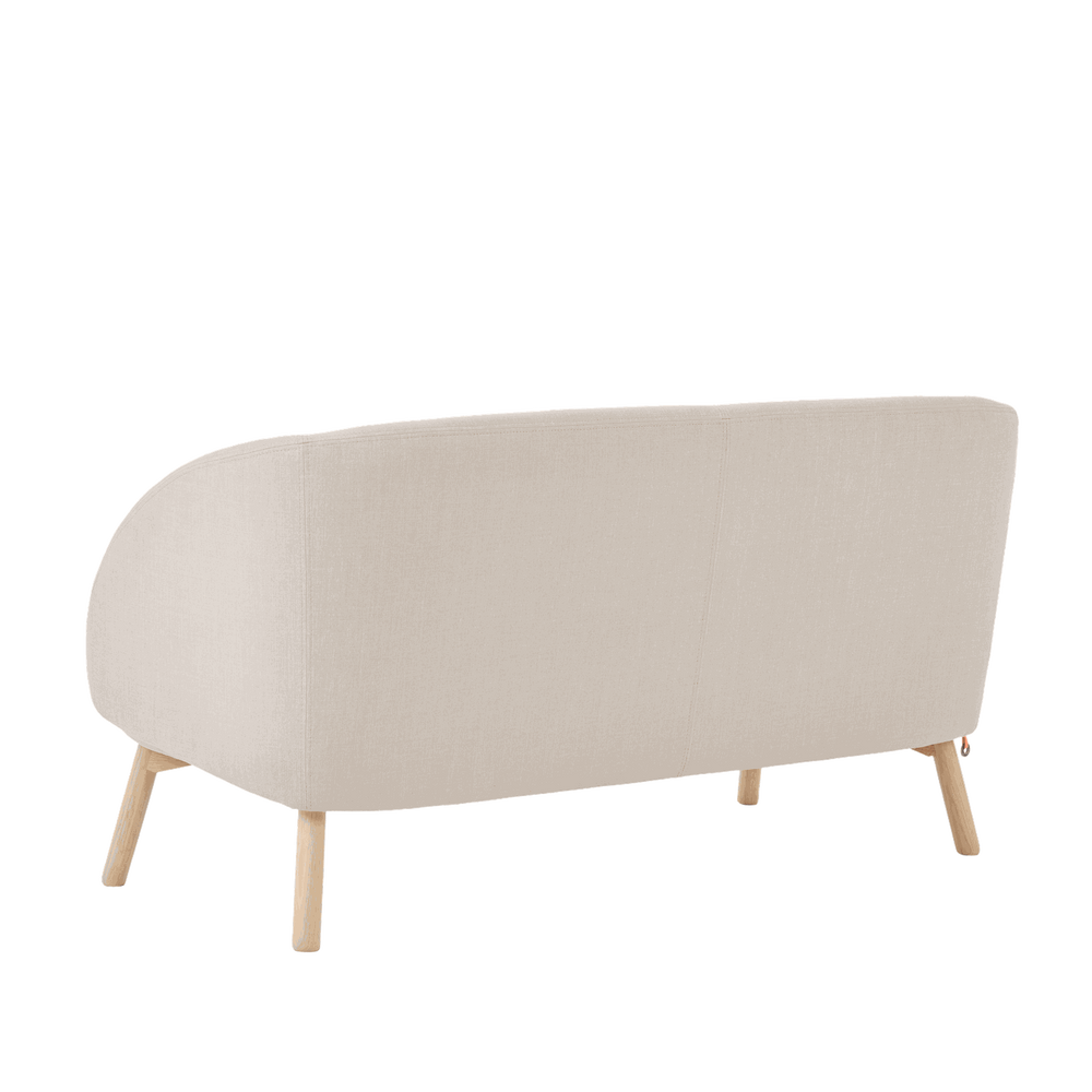 Mobitec :: Thalia 2-seater upholstered sofa, width 149 cm, beige, with wooden legs