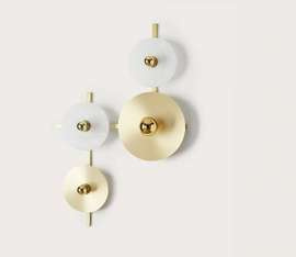 Aromas :: Wandlampe aus Metall Abby Breite 70 cm weiß