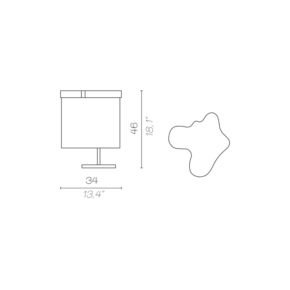 Contardi :: Arcipelago Ta table lamp, height 46 cm, orange