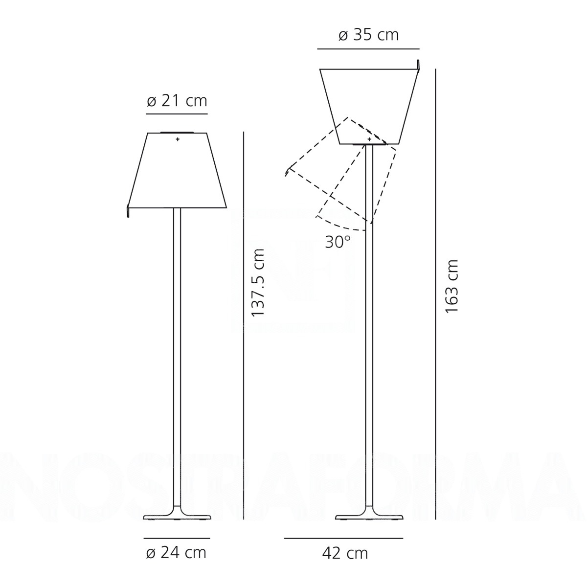 Artemide :: Lampa podłogowa Melampo brąz