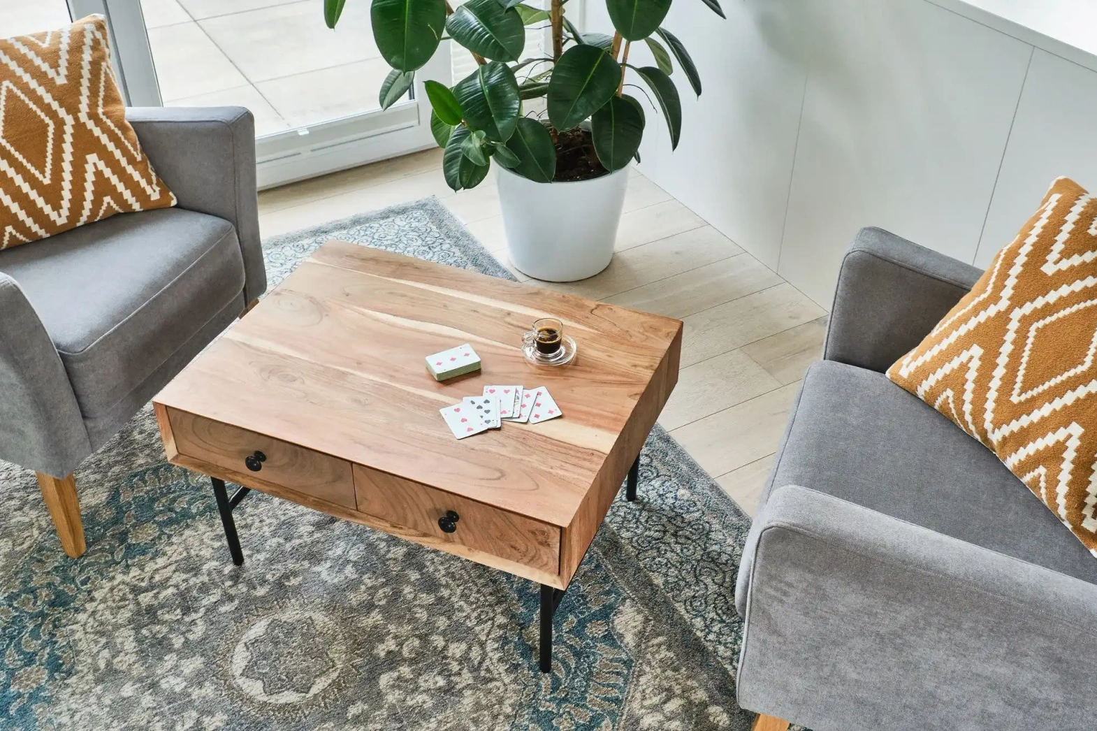 TABLE4U :: Wooden coffee table coffee table Florian 80x60x45