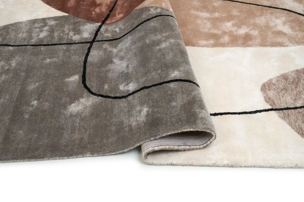 Carpet Decor :: Teppich von viskose Tamaris Sand handgefertigt grau