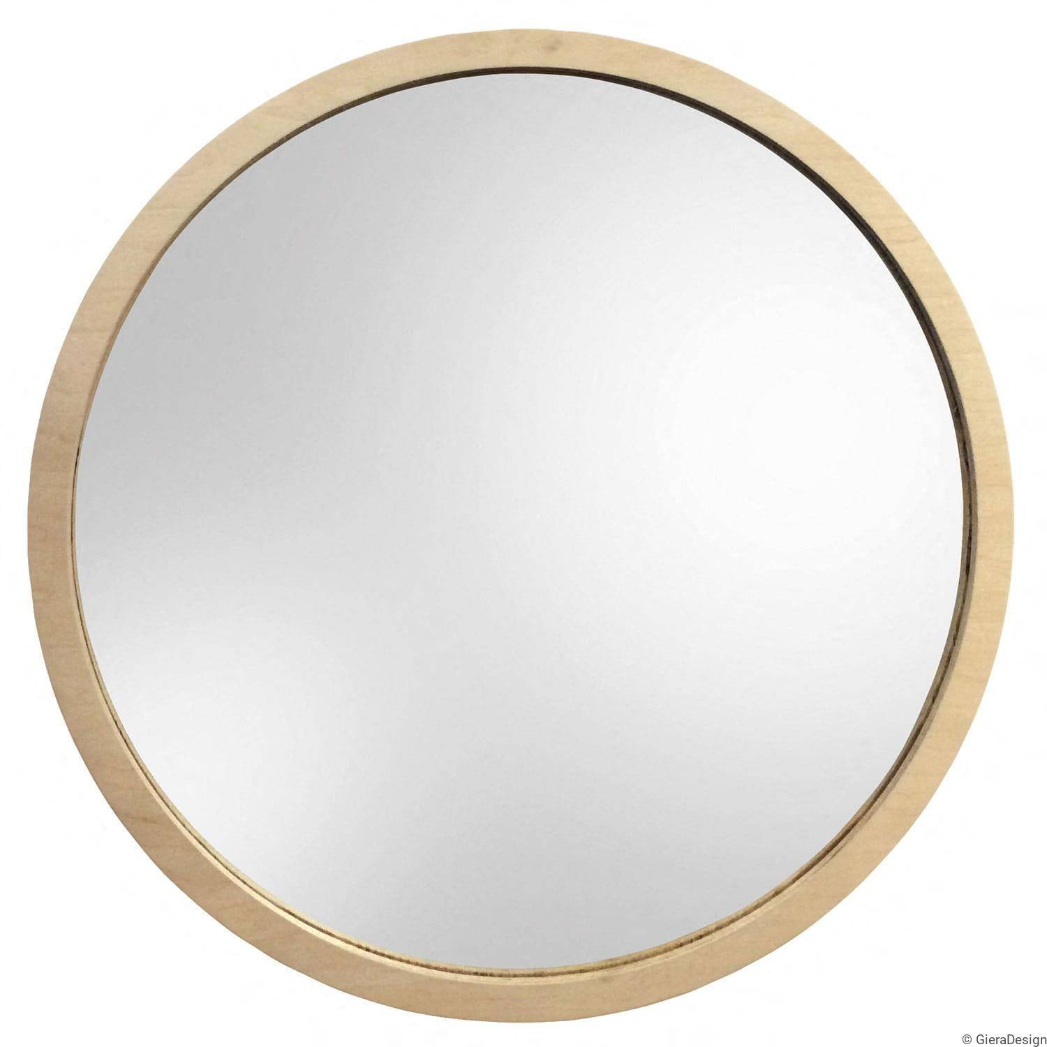 GieraDesign :: Spiegel in einem Sperraus Holzrahmen Scandi Wood runden skandinavisch Durchmesser 50 natürlich
