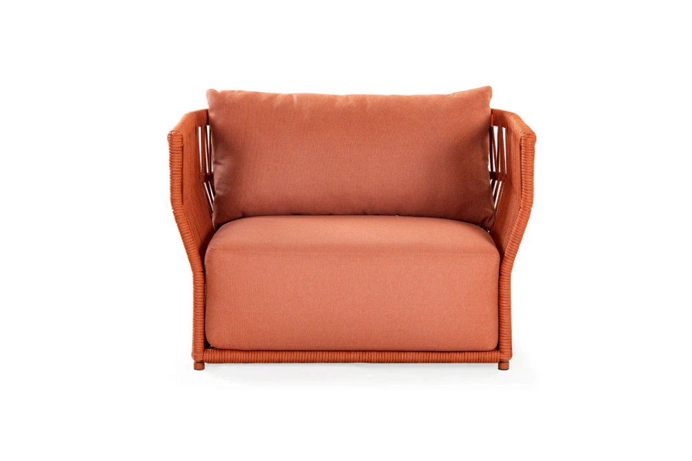 Kunesti :: Have Some Joy! Orange Garden Chair, Width 105 cm