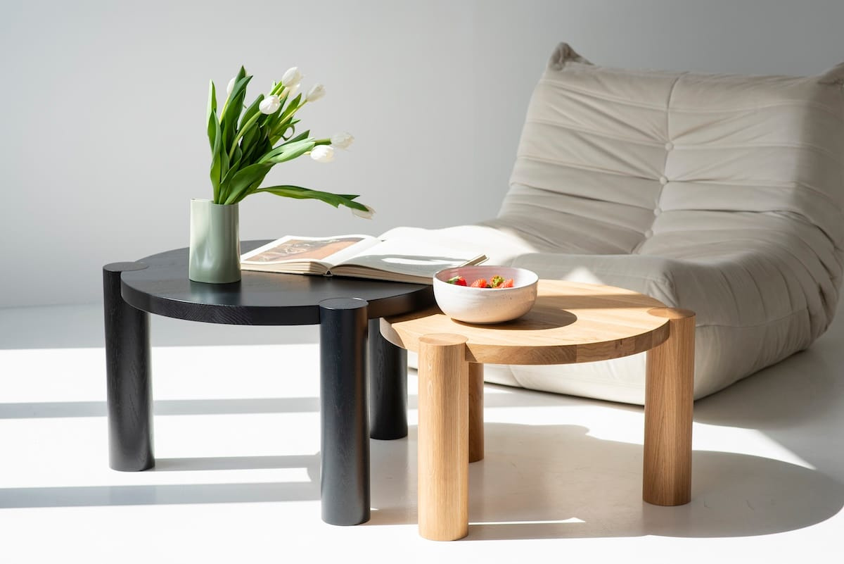 Szyszka Design :: Stolik dębowy Trika śr. 60 cm / wys. 40 cm wybarwienie naturalne