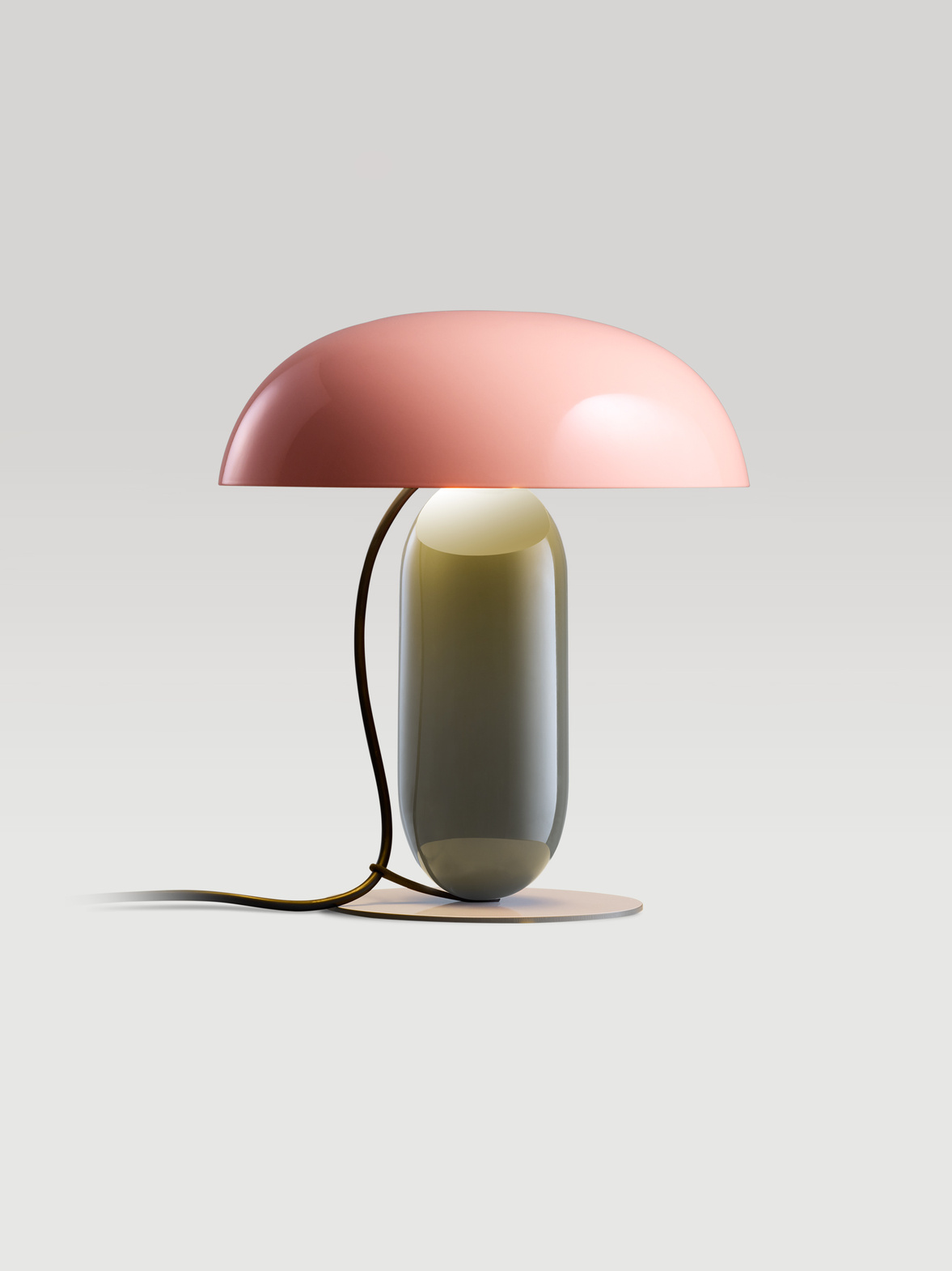 Marset :: Lampa stołowa Gambosa M wys. 30 cm różowo-szara