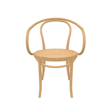 Fameg :: Wooden armchair B-9, natural beech with relief