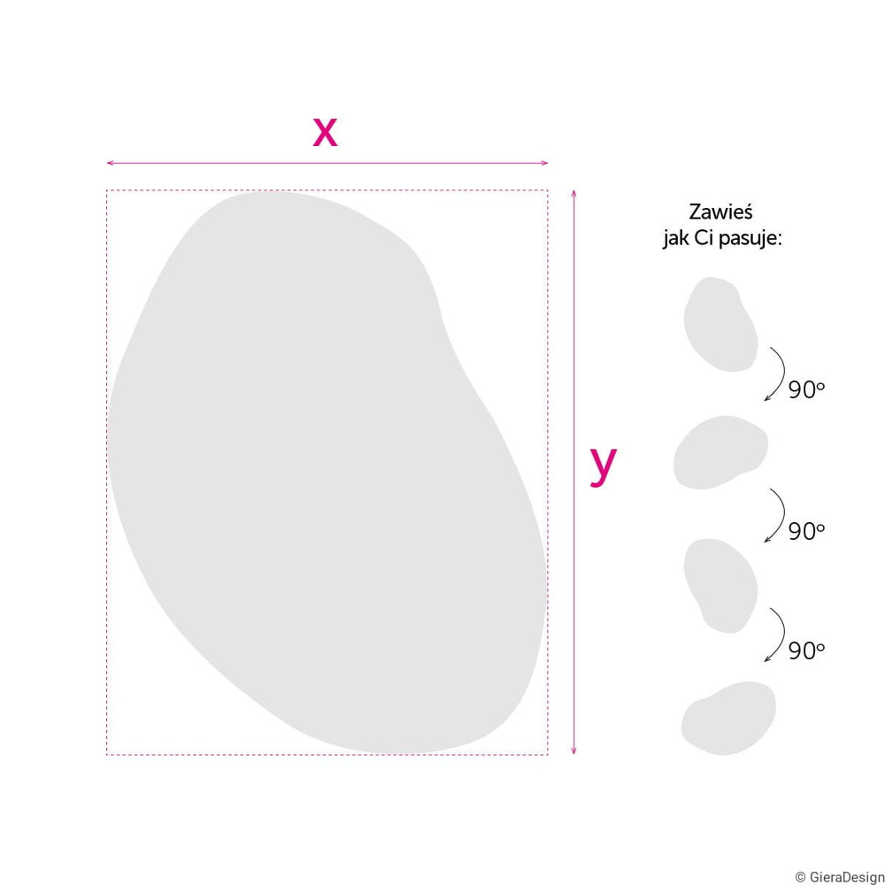 Giera Design :: Plama mirror no. 3 with an organic shape, width 60 cm