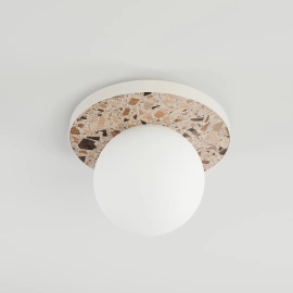 Kaspa :: Lampa sufitowa / plafon Legra okrągły śr. 30 cm kremowy IP44