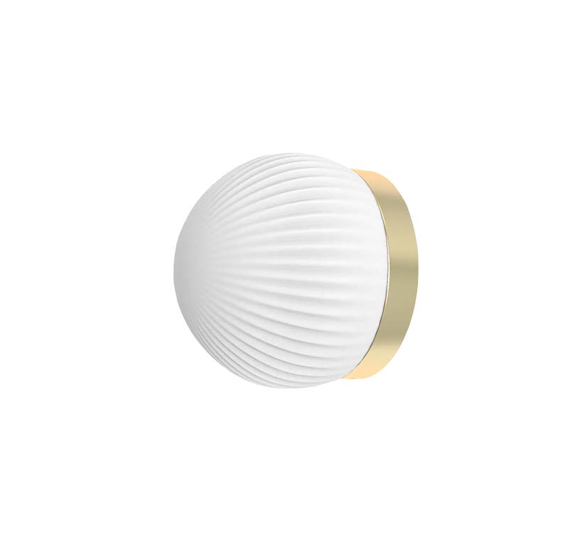 Robin :: Roi Simple gold and white wall/ceiling lamp, diameter 12 cm