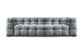 Nordic Line :: Michelle (ehemals Michelin) 3-Sitzer Polstersofa, grau, 236x68x105 cm