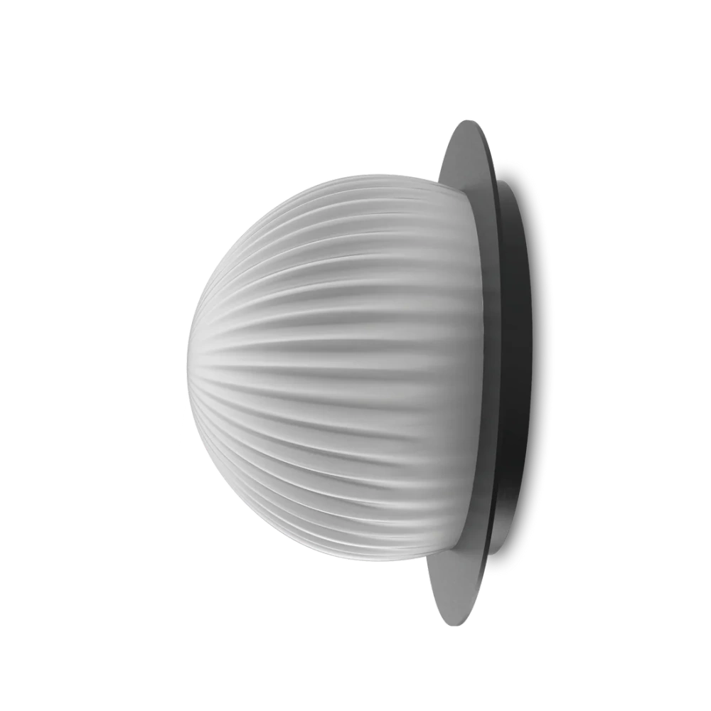 Robin :: Roi Disc schwarz-weiße Wandleuchte, Durchmesser 15 cm