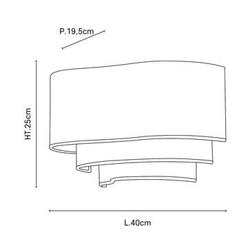 Market Set :: Lampa ścienna / kinkiet Pebble  szer. 40 cm beżowy