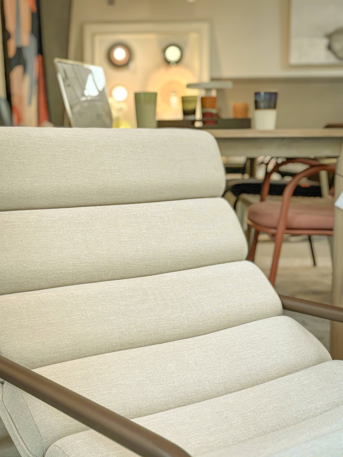 Kunesti :: Coffee or tea garden chair, cream, width 93 cm