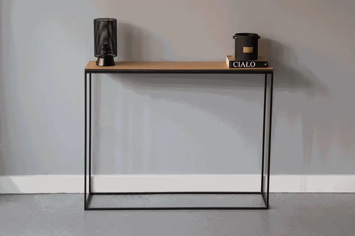 Nordifra :: Konsole aus Metall Stam 220 Eiche Größe xl schwarz