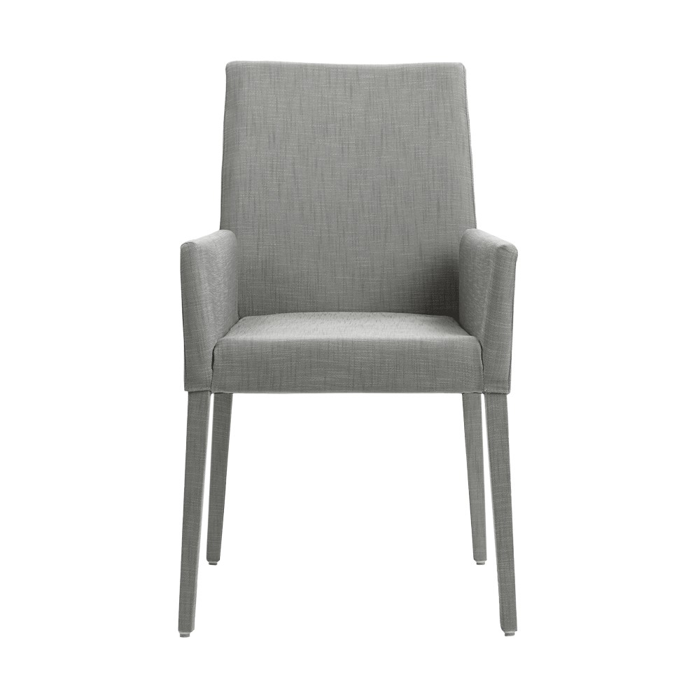 Mobitec :: Slim C08 upholstered chair, gray, with armrests, width 57 cm