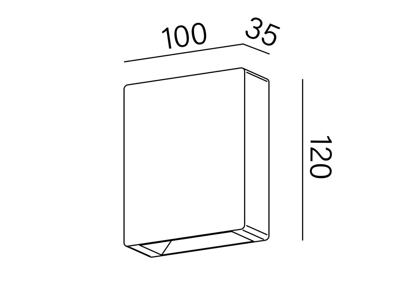 AQForm :: Dart black wall lamp / outdoor sconce, height 12 cm