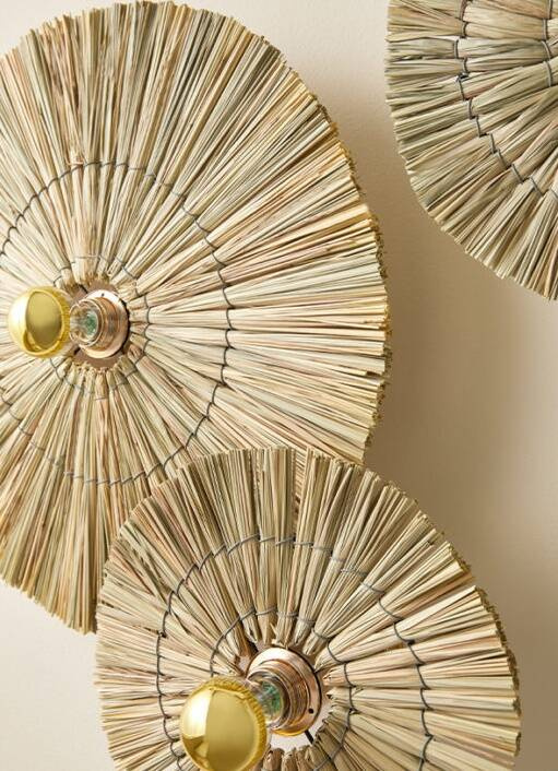 Aromas :: Laos wall lamp / sconce, diameter 50 cm, natural