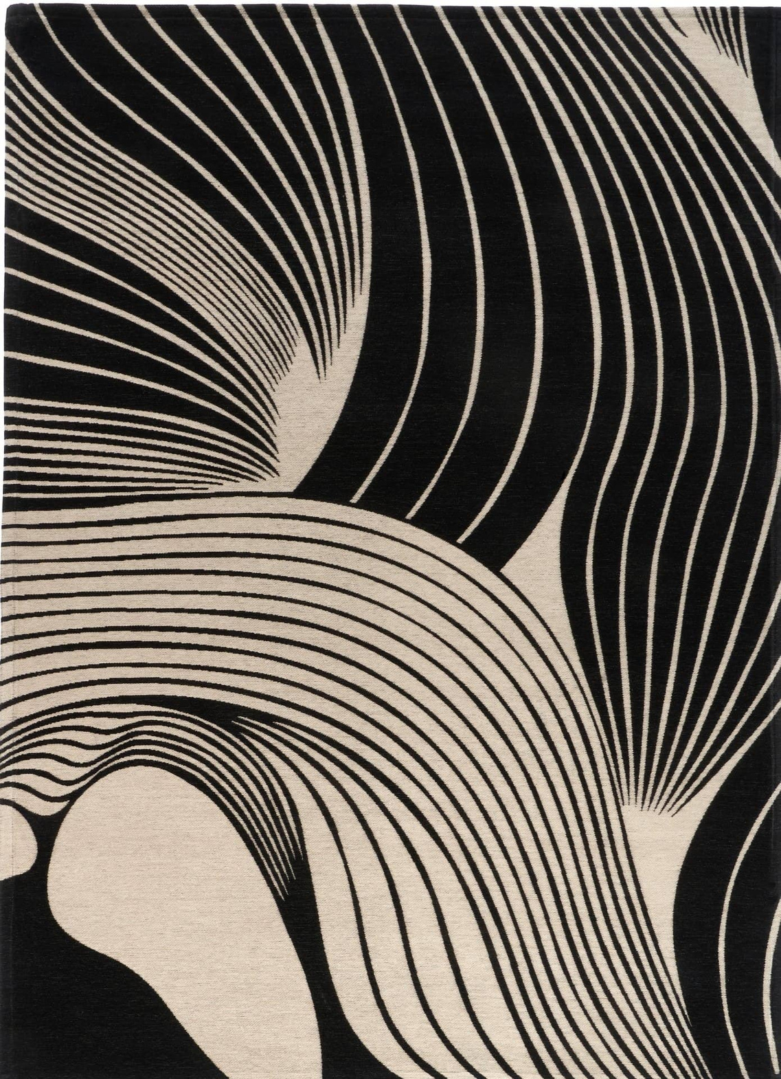 Carpet Decor :: Vento beige und schwarzer pflegeleichter Teppich