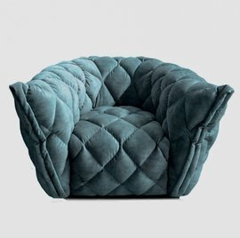 Nordic Line :: Sessel gepolstert Goldy 102x67x96 cm blau