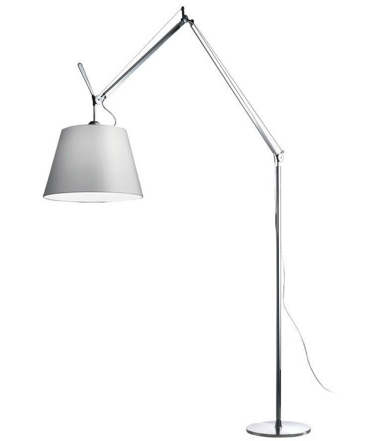 Artemide :: Stehlampe aus Aluminium Tolomeo Mega mit einem Ein Off Schalter Durchmesser 36 cm grau