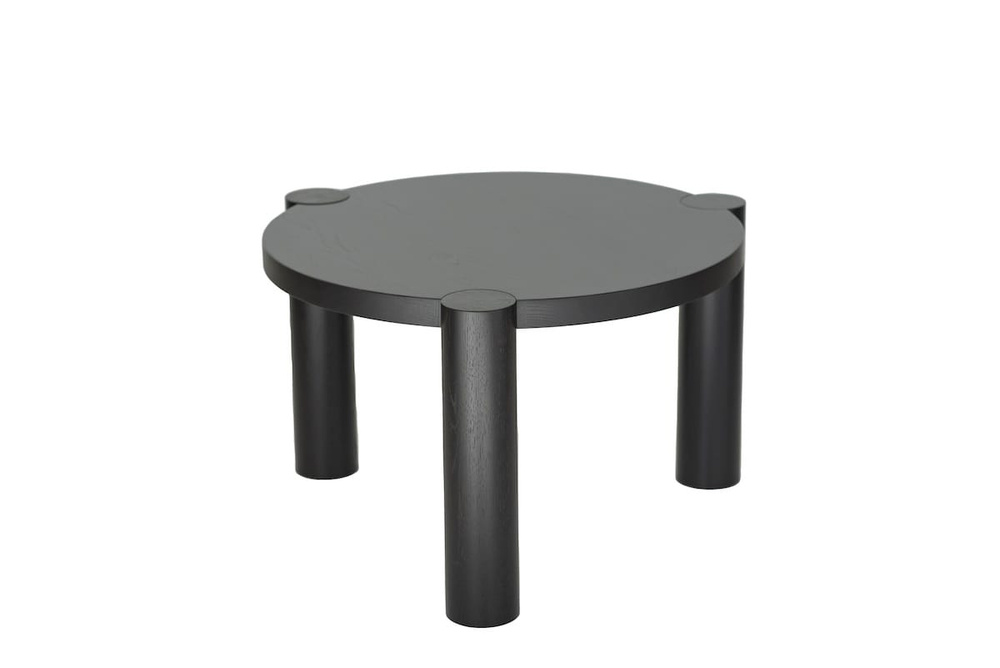 Szyszka Design :: Stolik dębowy Trika śr. 70 cm / wys. 45 cm czarny