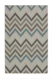 Roolf Living :: Outdoor carpet Zig Zag blue