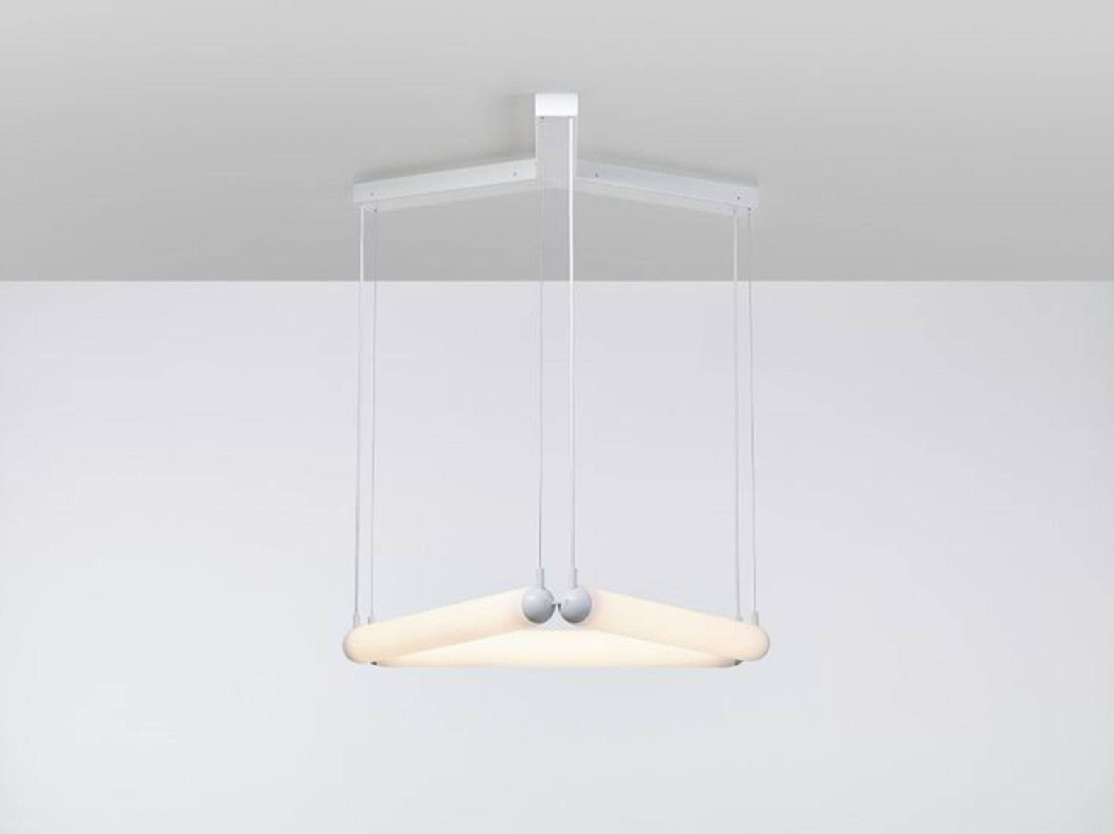 Brokis :: Pendent lamp Puro Contour Triangle white W: 90 cm