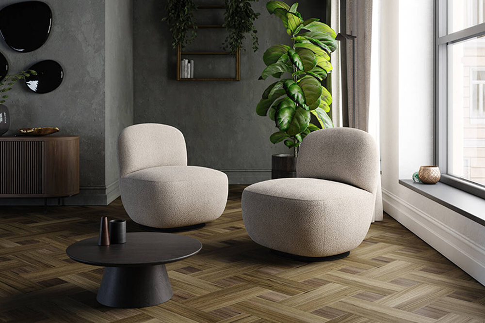 Claudie :: Joey swivel chair, width 73.5 cm, color to choose from