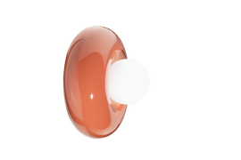 Ferroluce :: Bumbum wall lamp/sconce, diameter 25 cm, ceramic, red