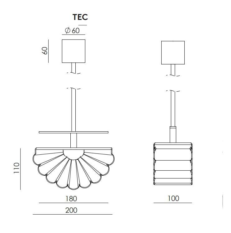 Aromas :: Gina Hängelampe, Breite 20 cm, schwarz und weiß