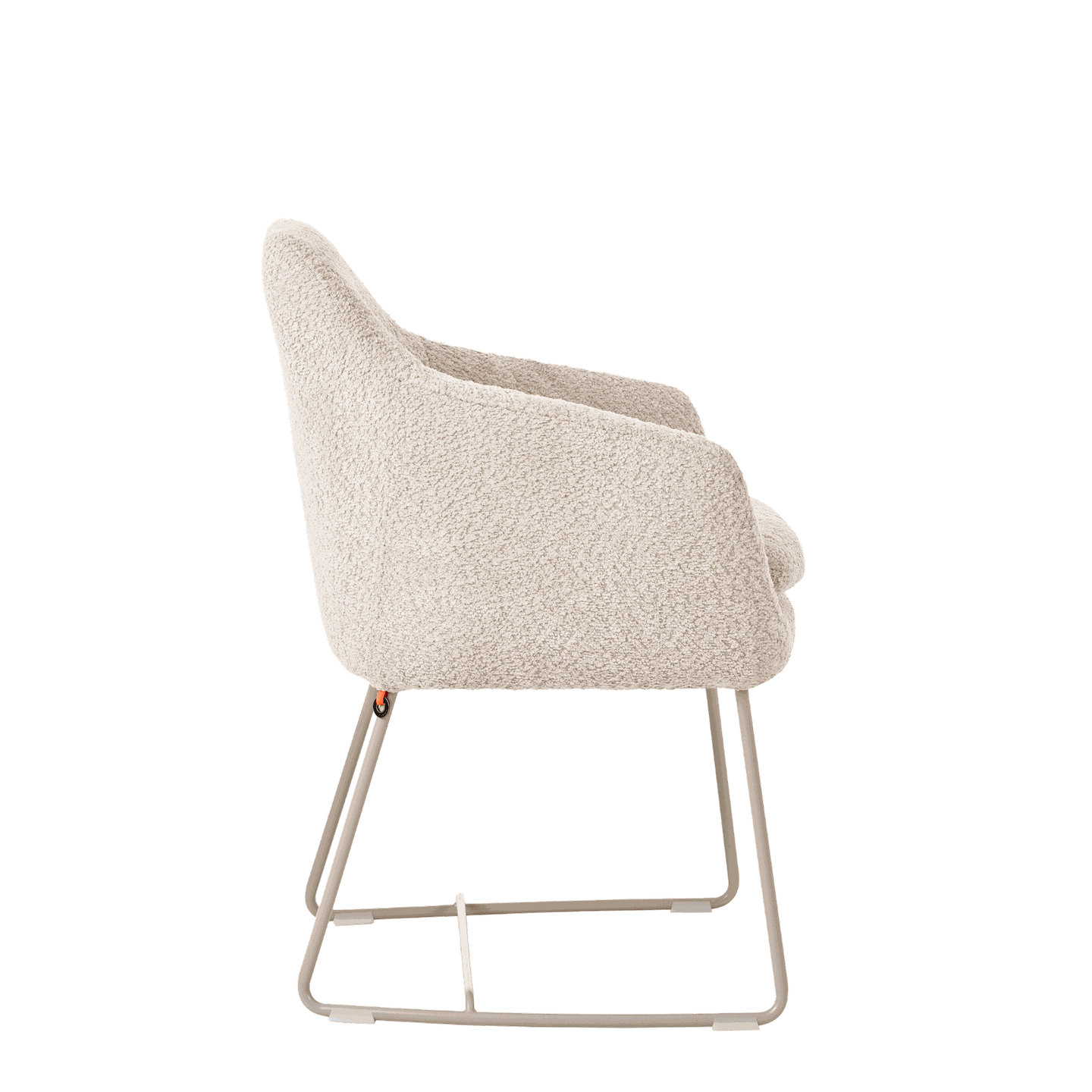 Mobitec :: Saga C04 beige upholstered chair with armrests, width 62 cm