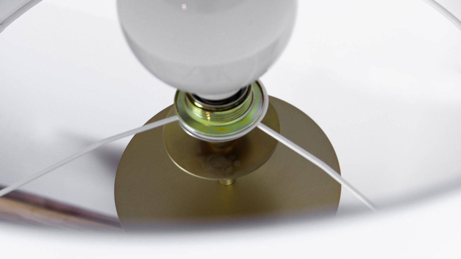 Aromas :: Onica yws. 80 cm Tischleuchte, Keramiksockel mit weißem Schirm