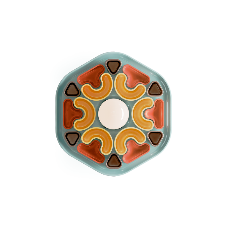 Ferroluce :: Phytia wall lamp / sconce diameter 37 cm ceramic yellow / orange / brown