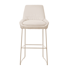 Mobitec :: Saga C27 upholstered bar stool / stool, height 114 cm, gray, metal legs