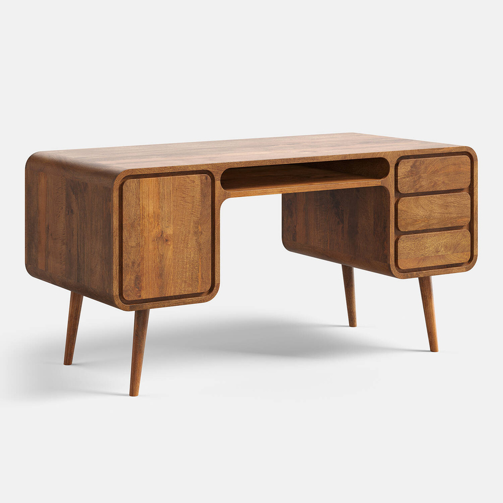 TABLE4U :: Julian Holzschreibtisch, Breite 150 cm, Bernsteinfarbe