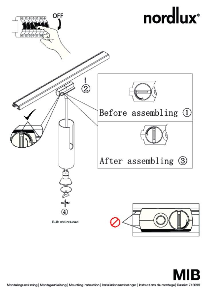 Nordlux :: Reflektor Link MIB 6 czarna wys. 32 cm