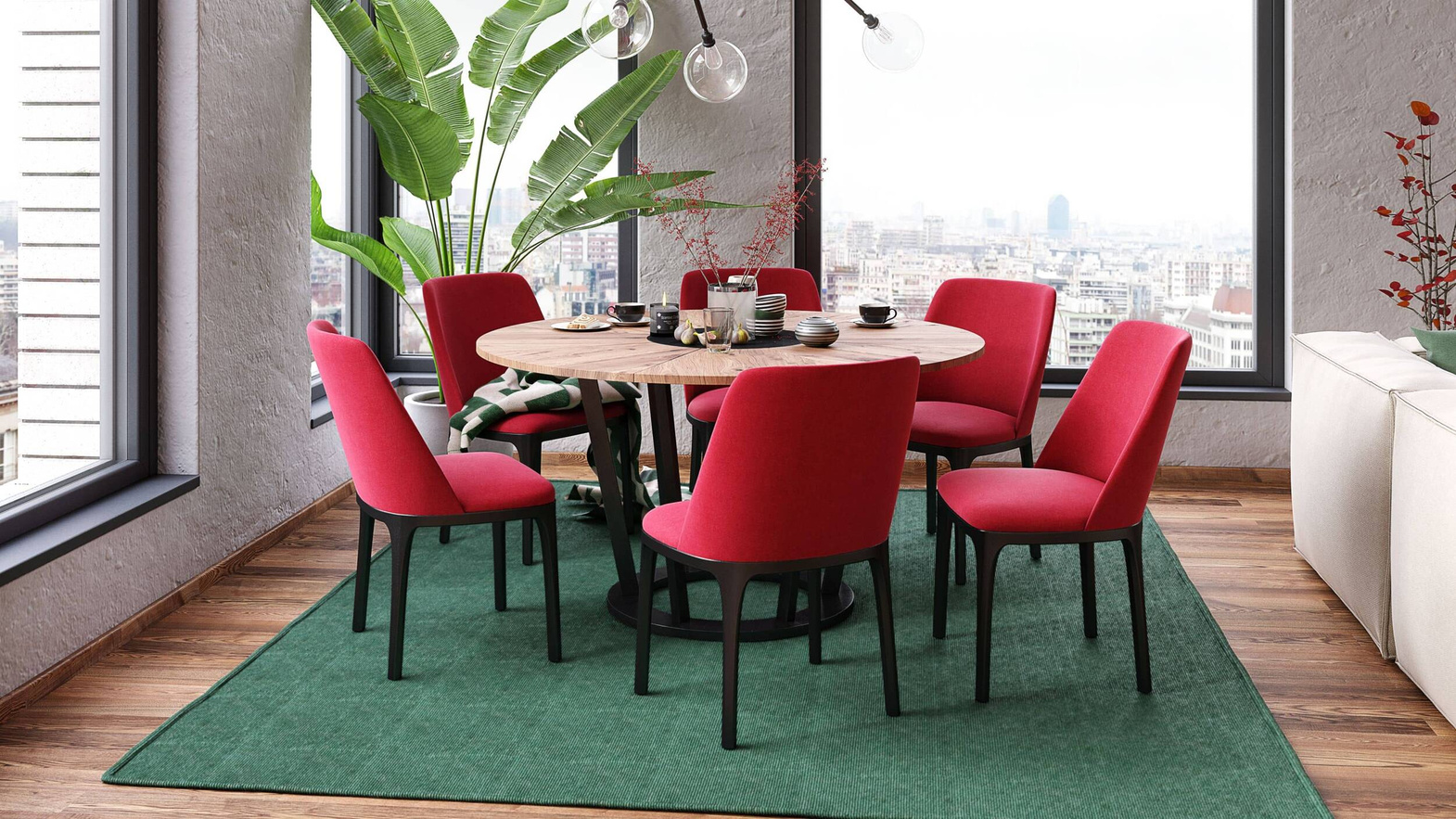 Claudie :: Movano upholstered chair, color to choose, width 53.5 cm