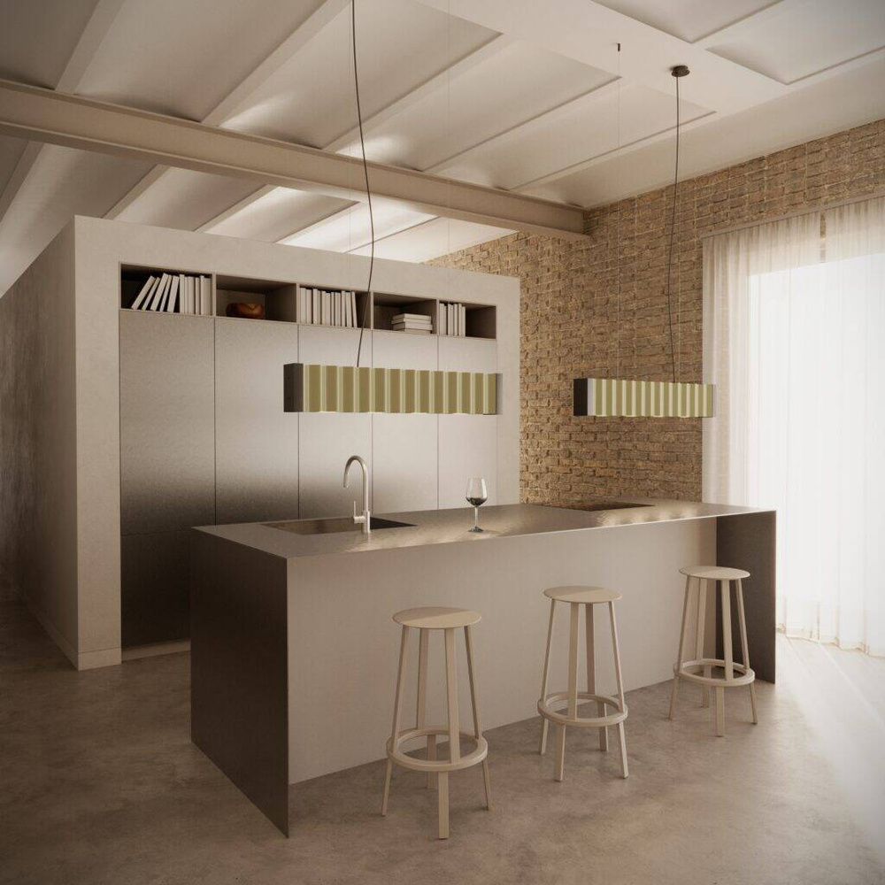 Aromas :: Nosa Hängeleuchte, Breite 105 cm, schwarz-weiß