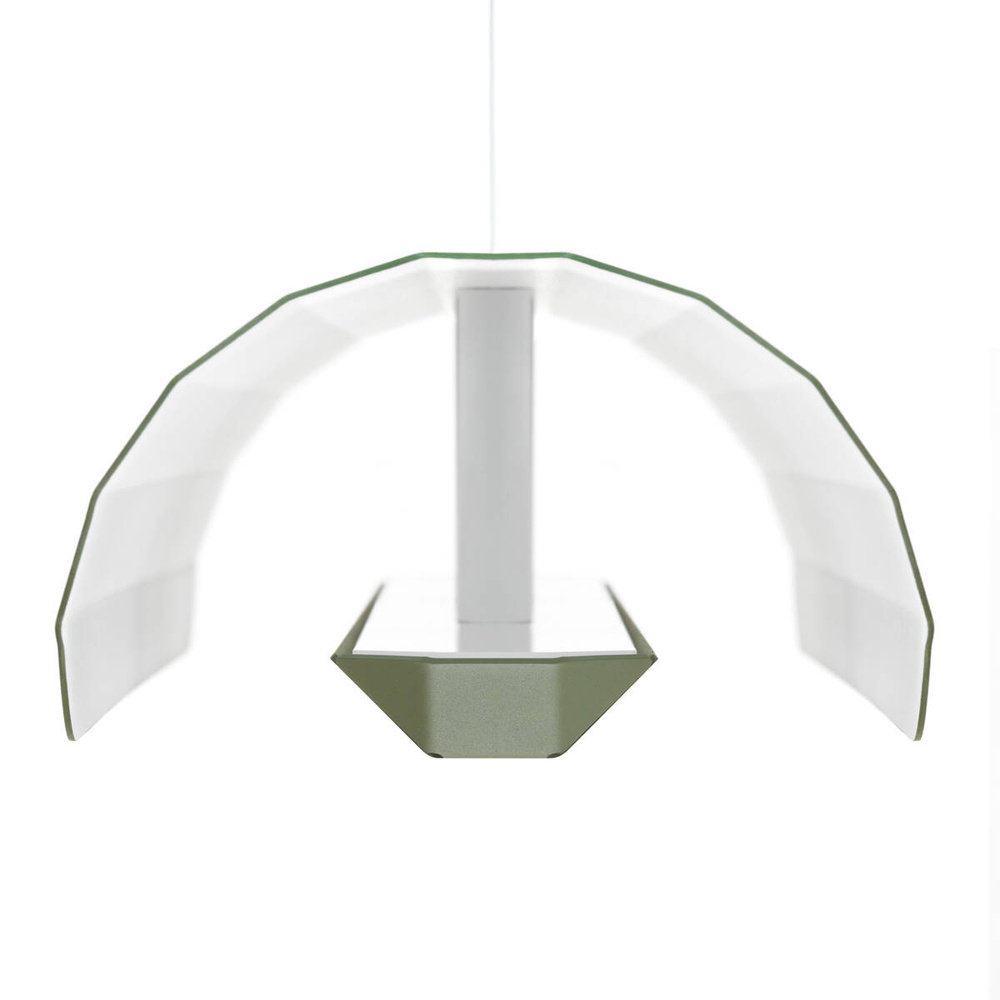 Kaspa :: Apolin linear pendant lamp, width 120 cm, sage